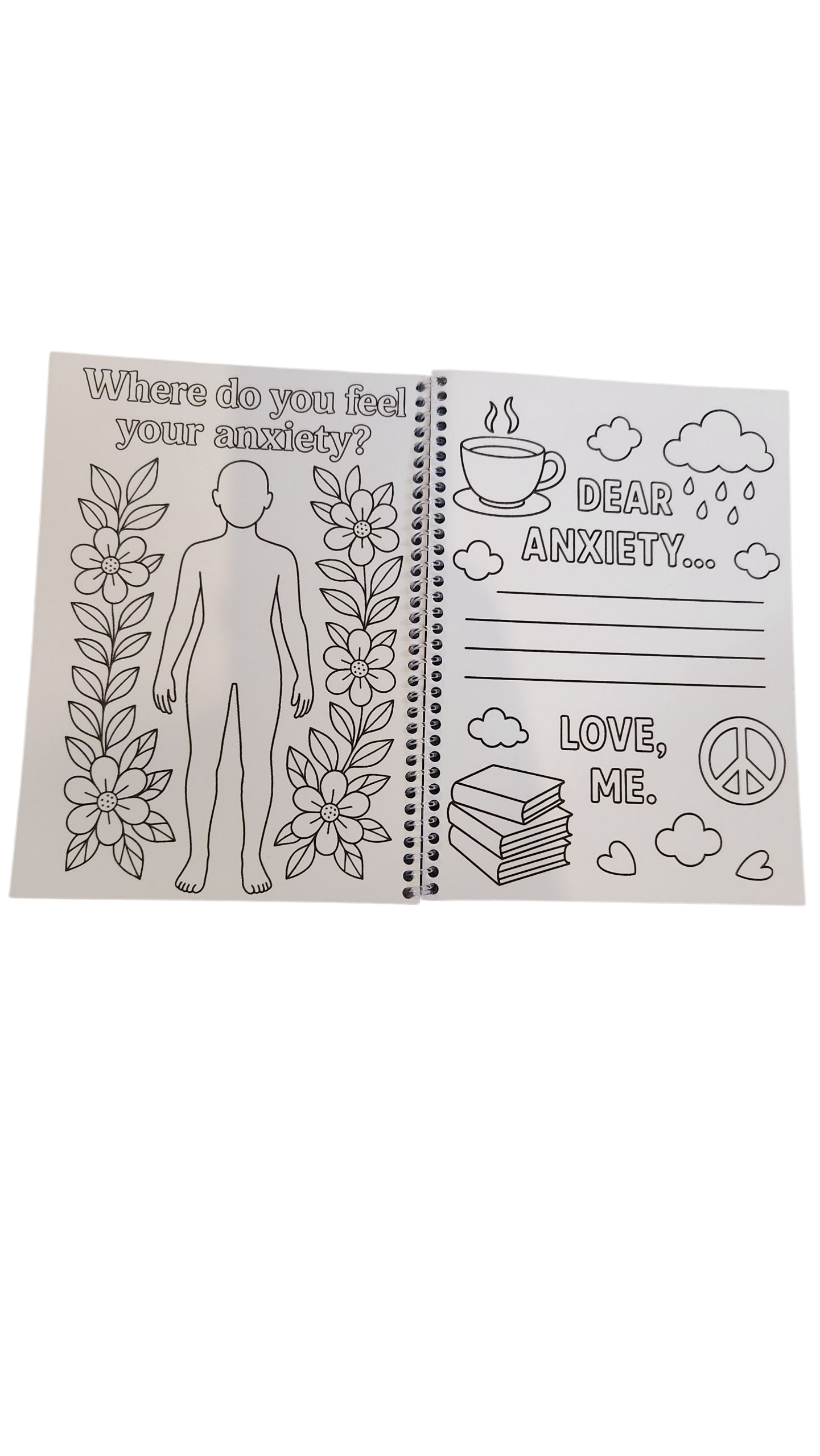 Anxious But Glowing Colouring Self care Book