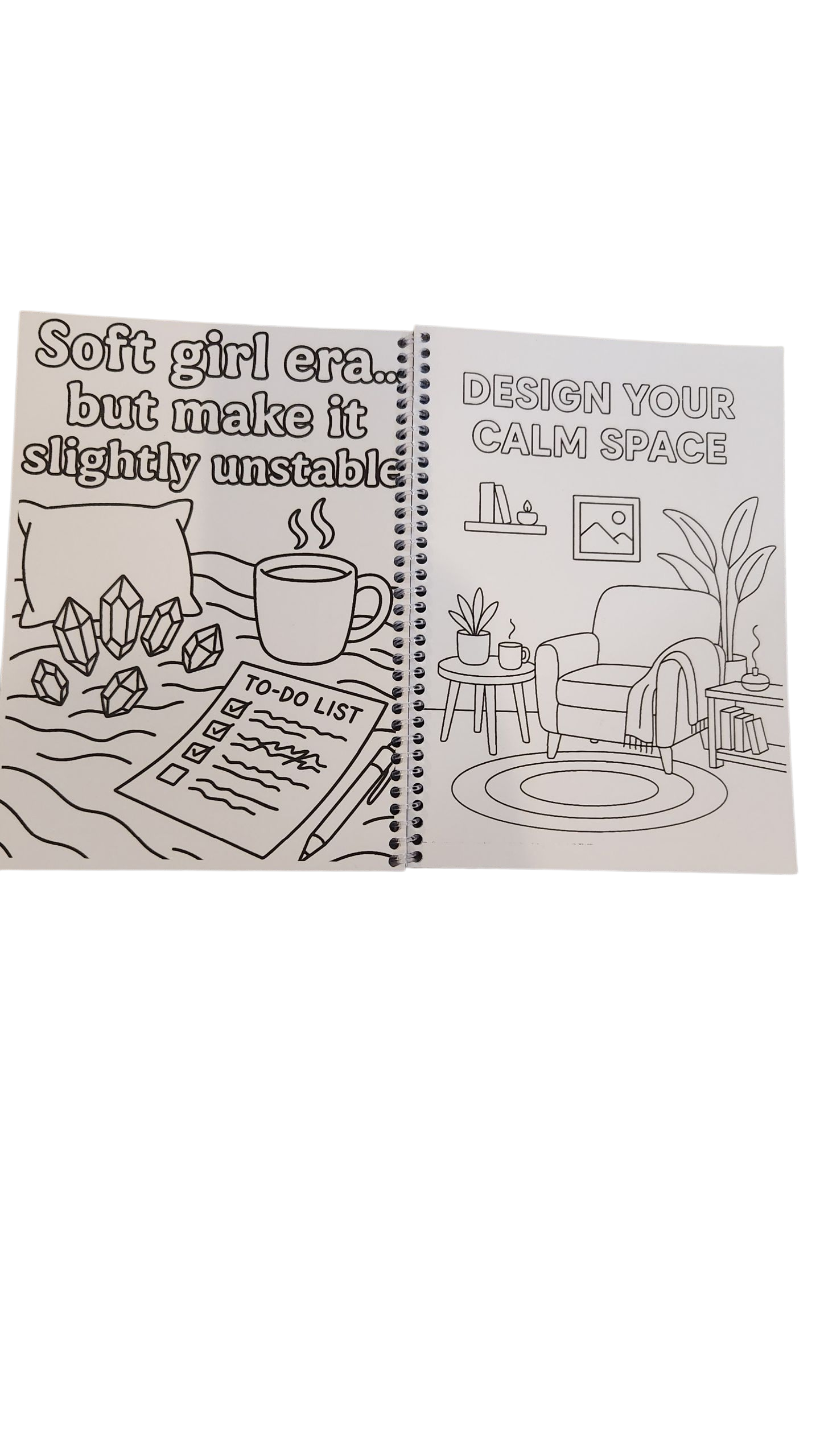 Anxious But Glowing Colouring Self care Book