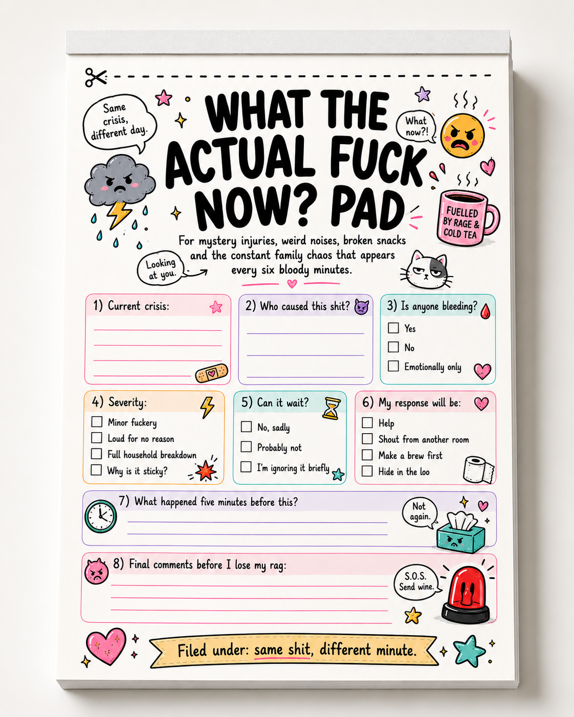 The Feral Kids Range NotePads Tear off A5 size