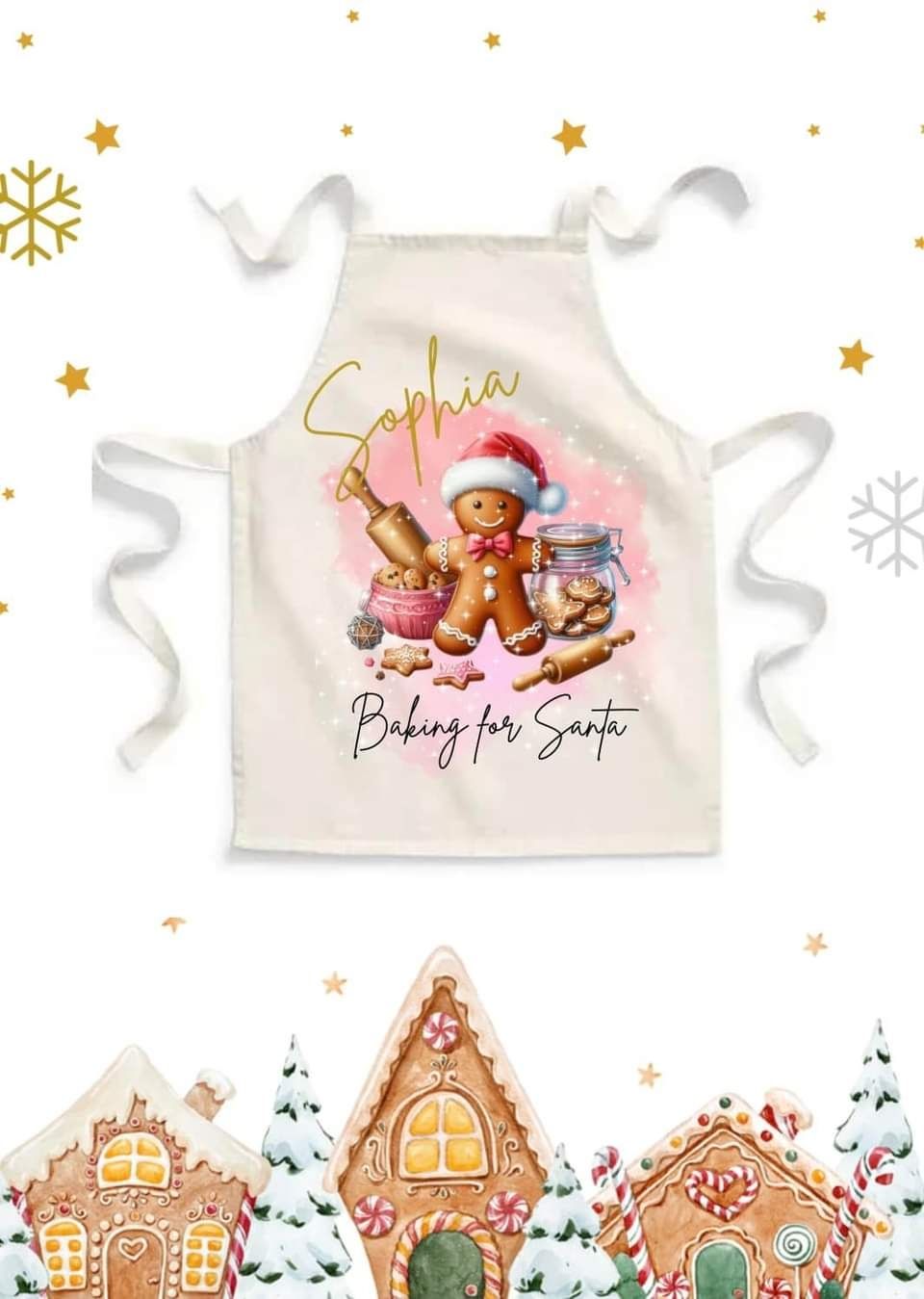 Personalised Apron - Christmas Cookie Design #4