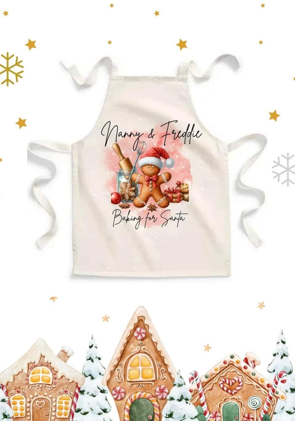 Personalised Apron - Christmas Cookie Design #1