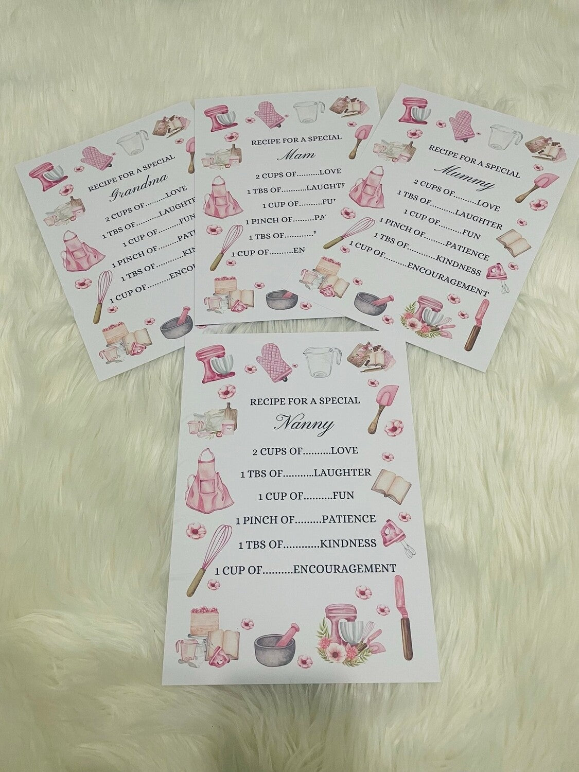 Recipe for loved one prints