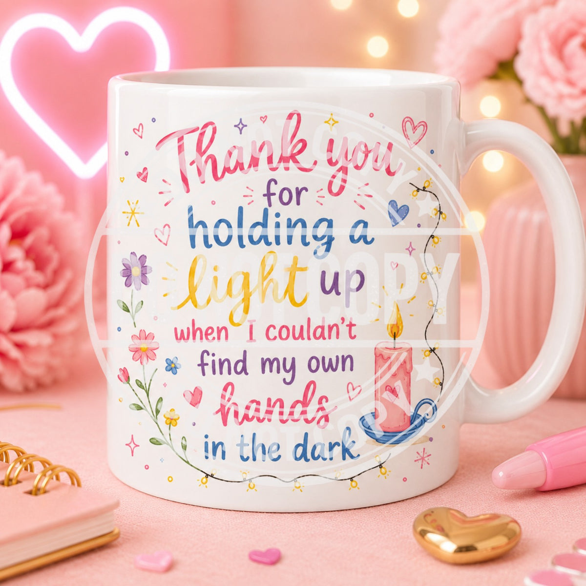 Thank you for holding a light up mug