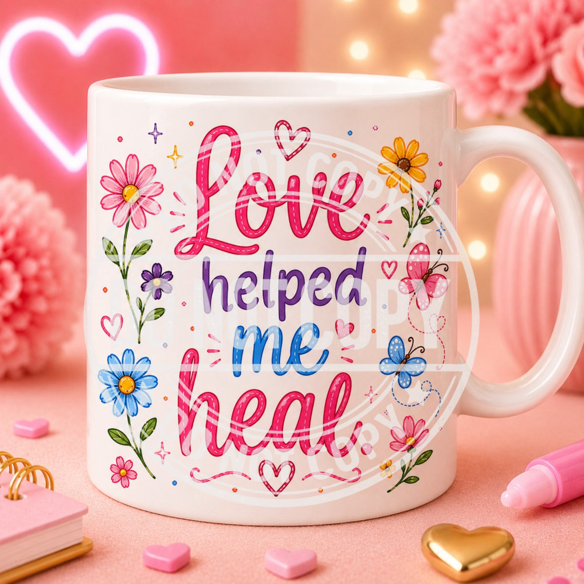 Love helped me heal mug