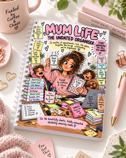 Mum Life A5 undated spiral bound organiser