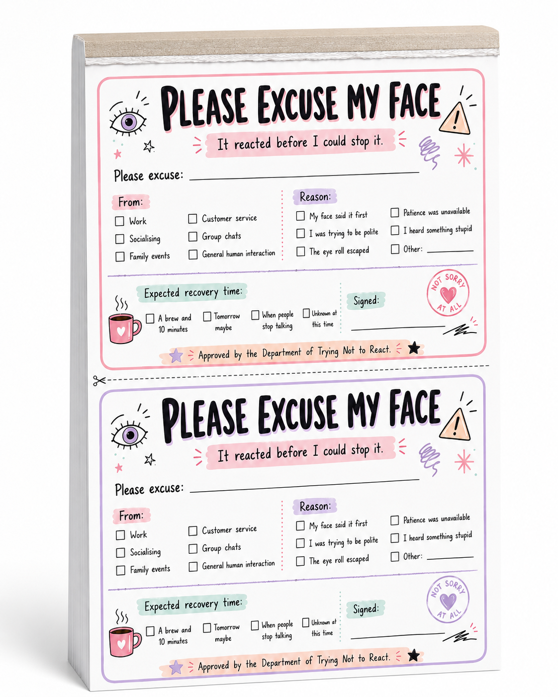 Funny Adult Novelty Tear Off pads A5