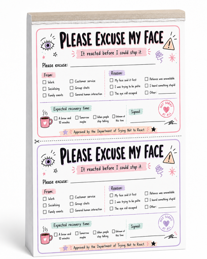 Funny Adult Novelty Tear Off pads A5