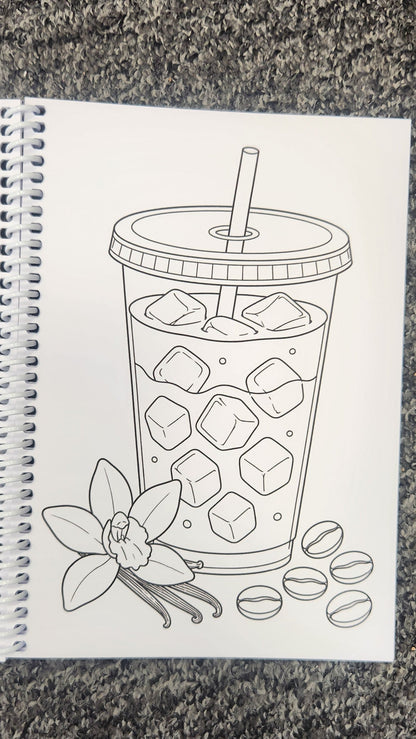 Iced drink lovers colouring book