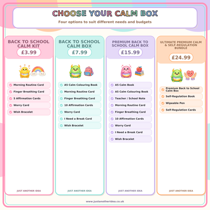 Back to School Calm Box collection