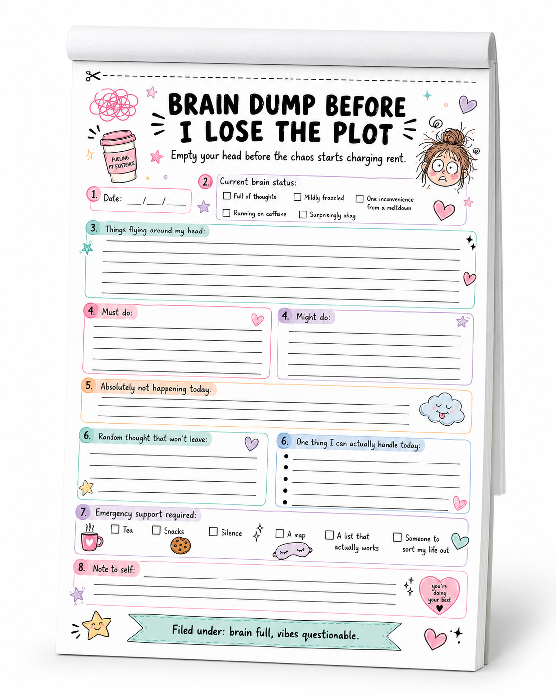 Funny Adult Novelty Tear Off pads A5