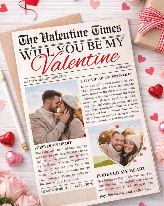 Valentines Times newspaper Print A4