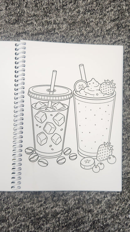 Iced drink lovers colouring book