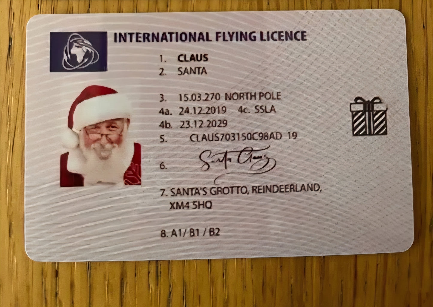 Santa flying licence