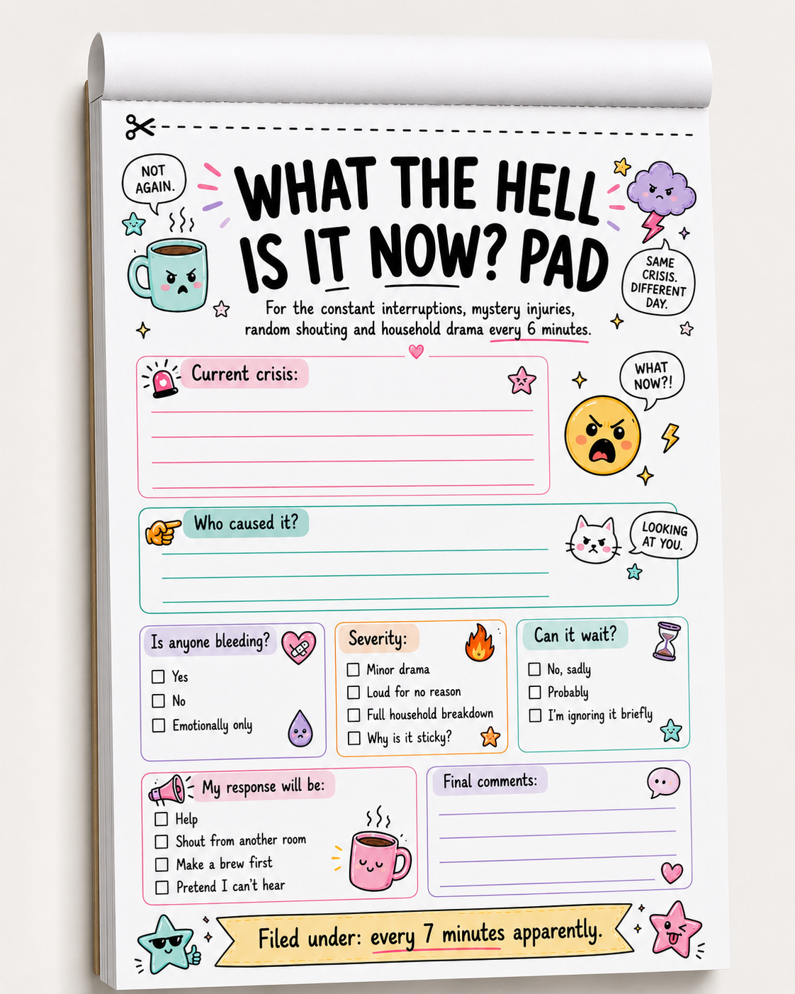 The Feral Kids Range NotePads Tear off A5 size