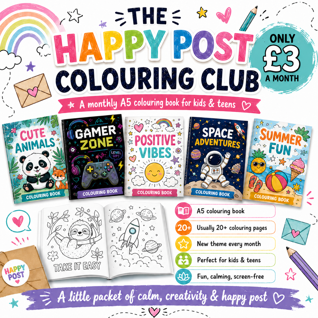 The Happy Post Colouring Club