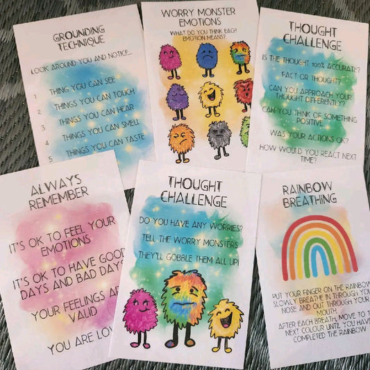 Self Regulation flash cards A6