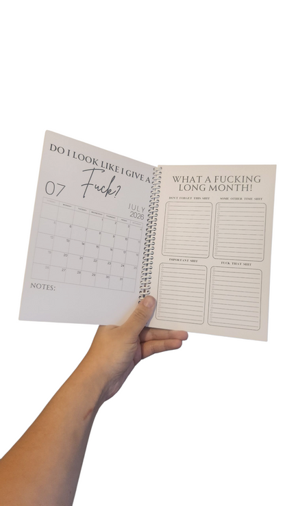 2026 fuck it Diary/ Organiser Book