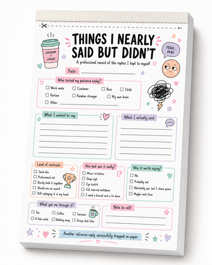 Funny Adult Novelty Tear Off pads A5