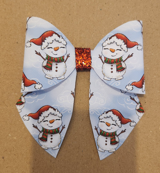 Snowman sailor bow