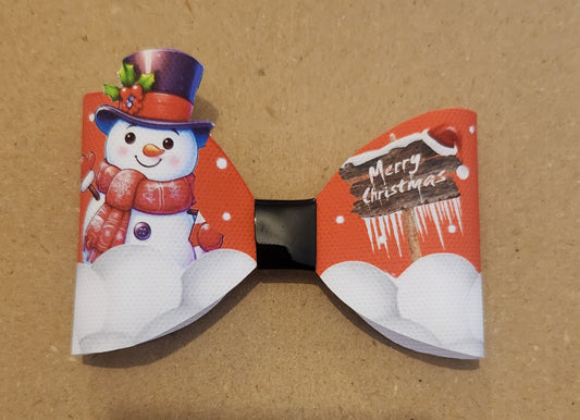 Snowman Christmas Bow