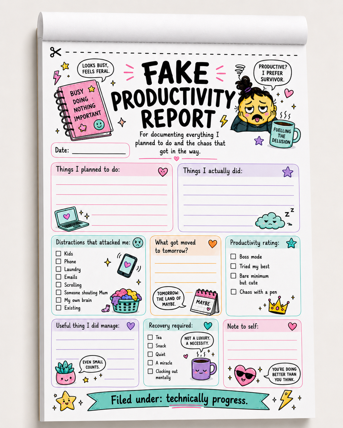The Feral Kids Range NotePads Tear off A5 size