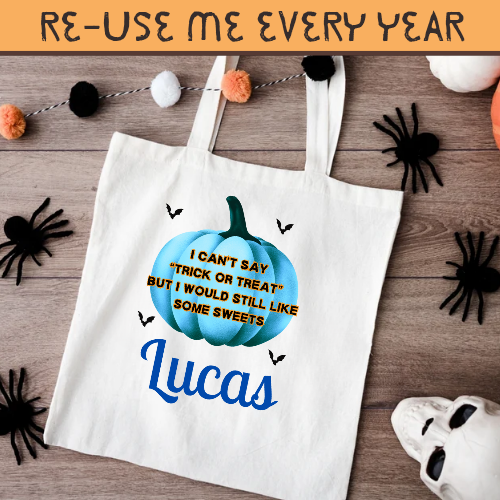 Non verbal trick or treat design bag