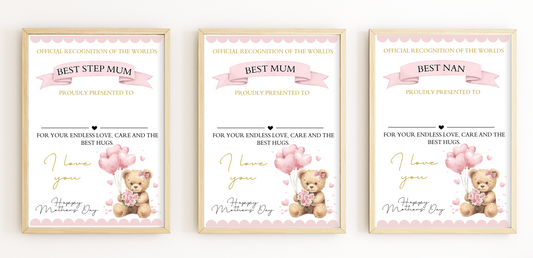 MOTHERS DAY CERTIFICATE