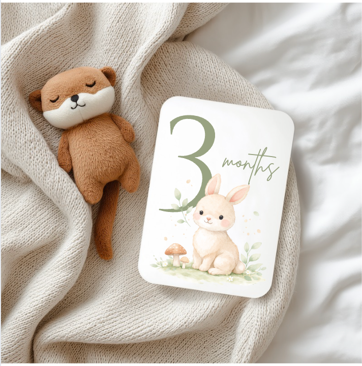 BABY MILESTONE SET woodland 12months