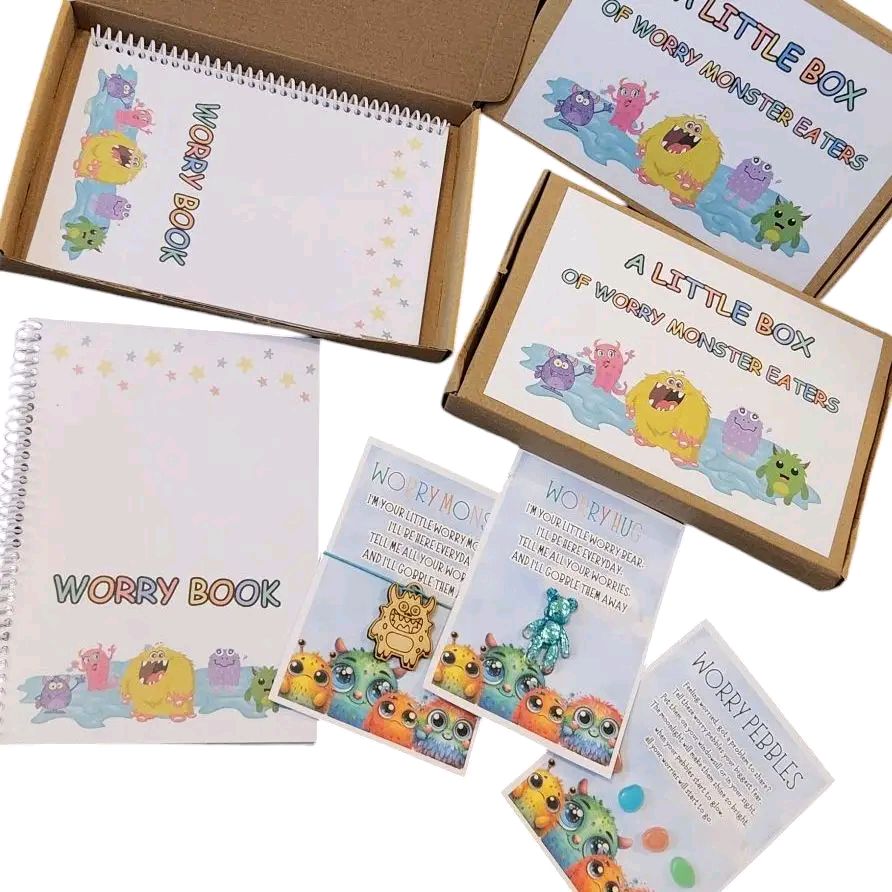 Little box of monster worry eaters with book