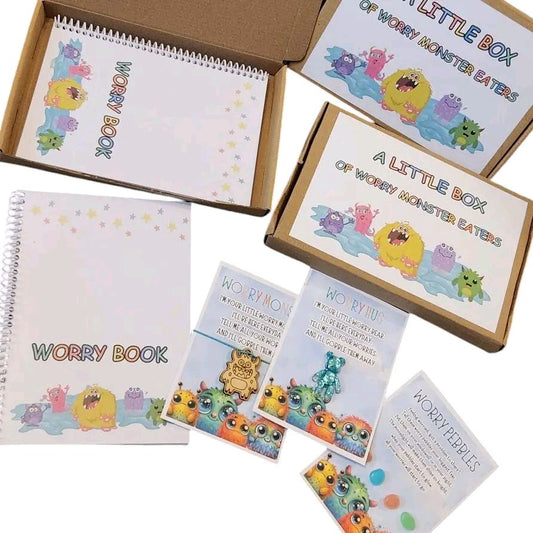 Little box of monster worry eaters with book