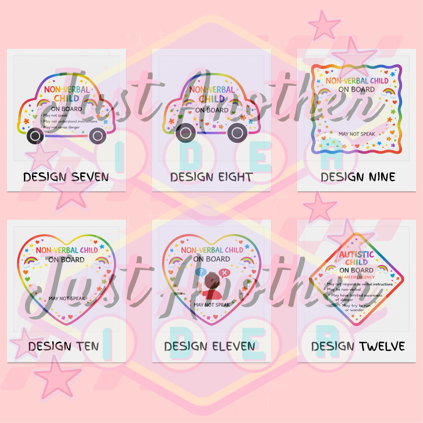 Metal Autism car signs
