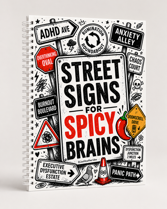 Street Signs for Spicy Brains colouring book