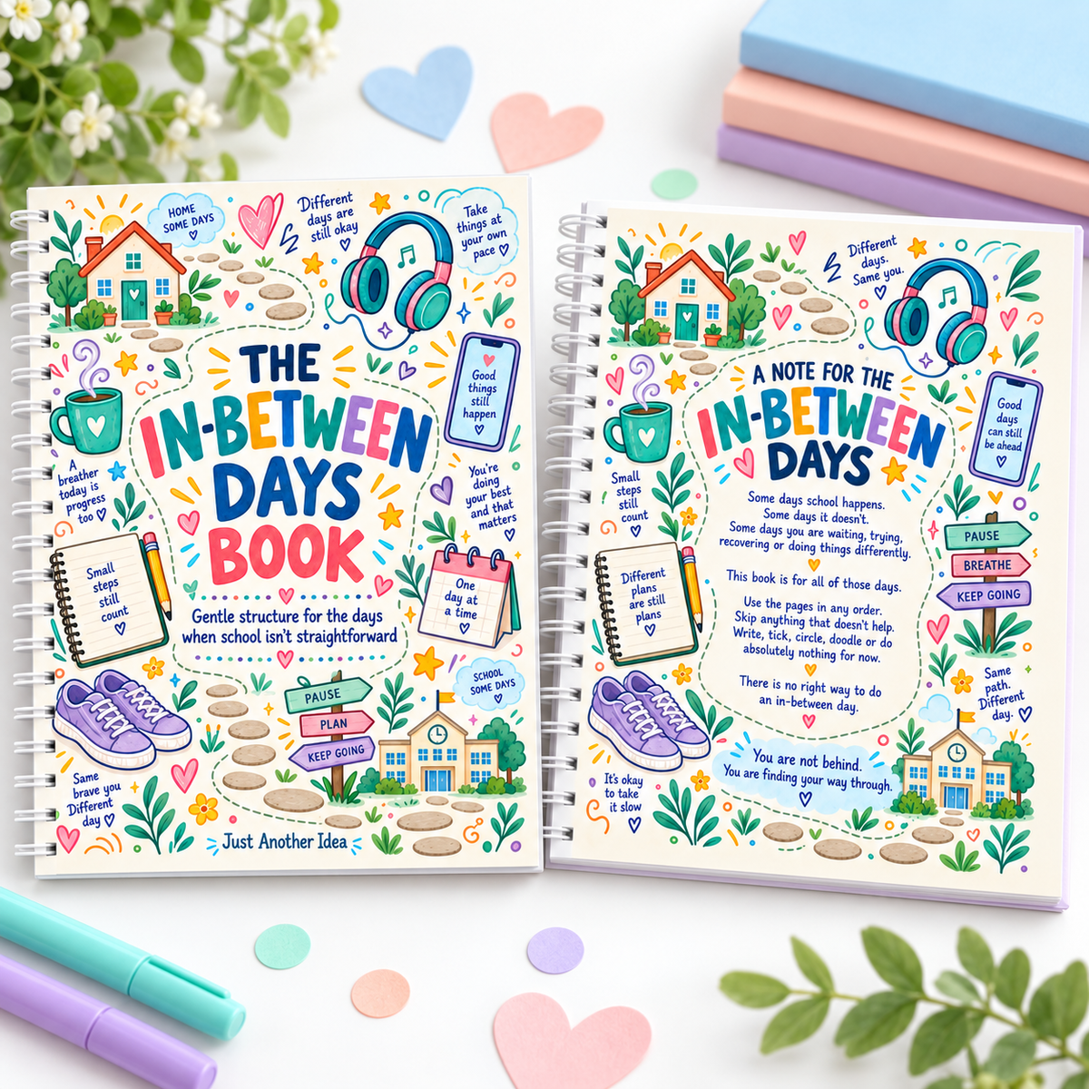 The In-Between Days Book A5 mock-up